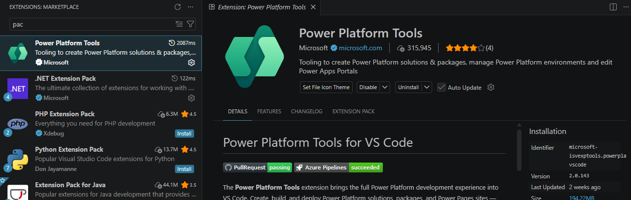 pac en visual studio code pac en visual studio code