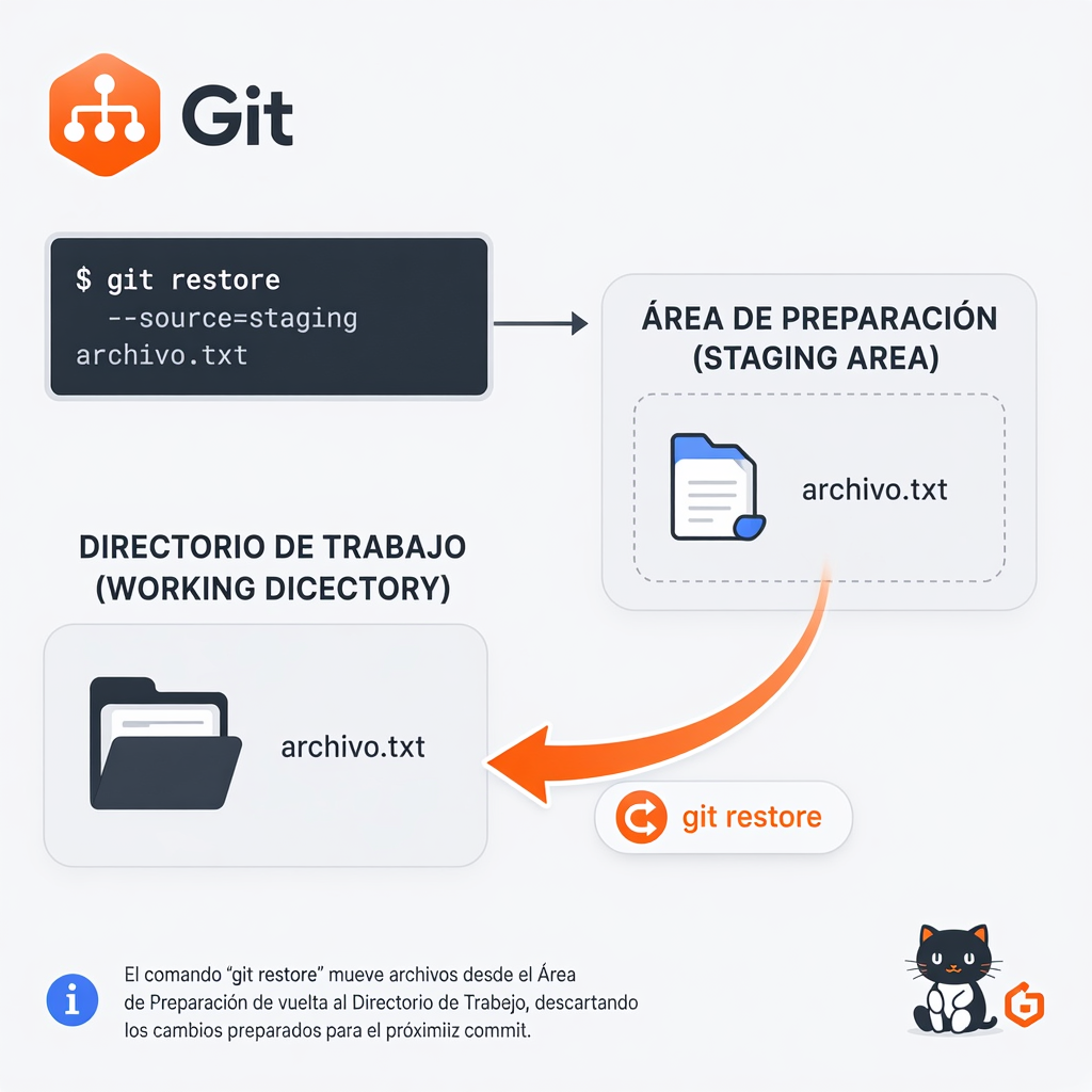 Esquema del comando git restore