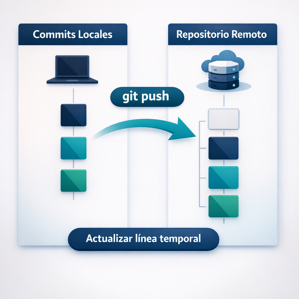 Diagrama del proceso de git push